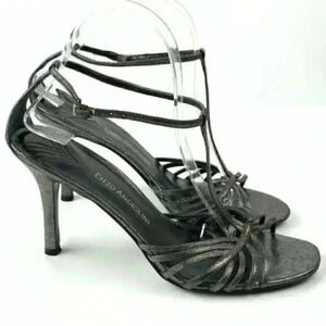 Enzo Angiolini heel Gellert pewter leather t-strap